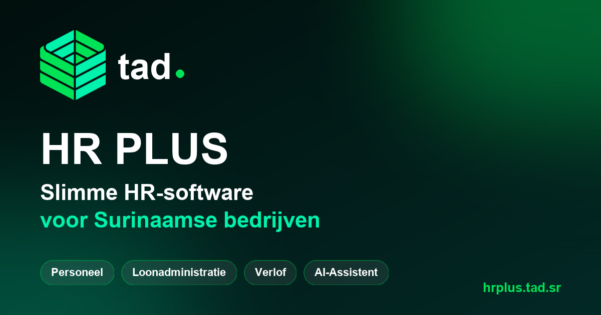 HR PLUS — HR-software voor Suriname | Loonstroken, verlof & AI